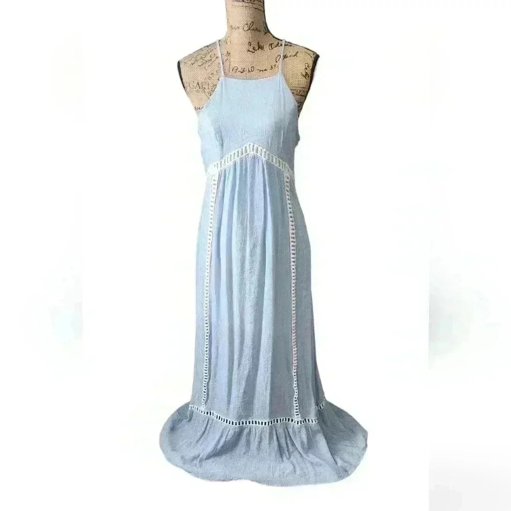 Doe & Rae Gauze Spaghetti Strap Dress